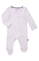 Magnetic Me Love Lines Pointelle Organic Cotton Footie at Nordstrom