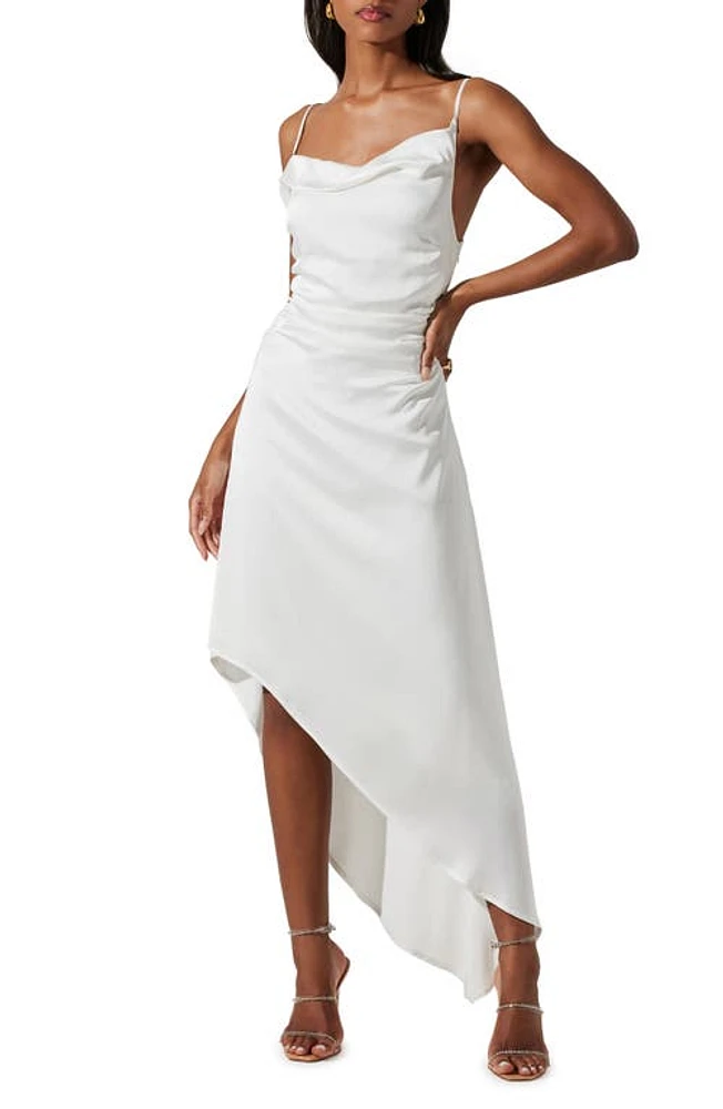 ASTR the Label Mirie Asymmetric Satin Dress at Nordstrom,