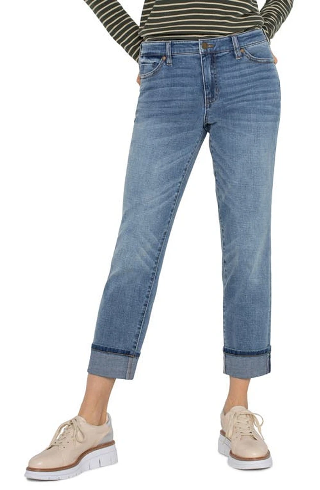 Liverpool Los Angeles Marley High Waist Cuff Girlfriend Jeans Vineland at Nordstrom,