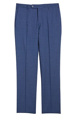 Zanella Parker Contemporary Fit Check Stretch Wool Pants at Nordstrom,