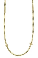 LAGOS 18K Gold Caviar Bead Station Chain Necklace at Nordstrom, Size 18 In