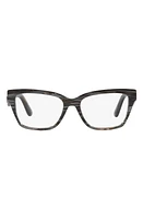 Dolce & Gabbana 54mm Rectangular Optical Glasses in Matte Black at Nordstrom