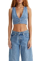 levi's Raine Denim Crop Top Check Yourself 2 at Nordstrom,