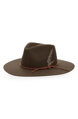 rag & bone Kacy Feather Wool Fedora in Pecan at Nordstrom, Size Small