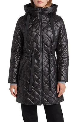 Sam Edelman Quilted Coat Black at Nordstrom,