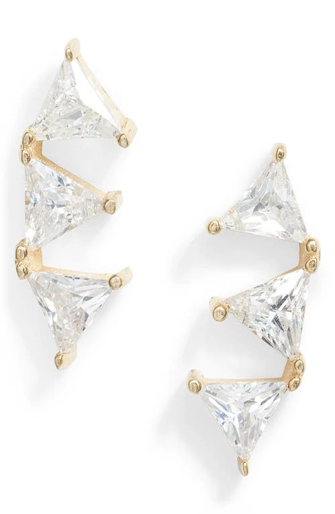 SHYMI 3-Stone Ear Crawlers in Gold/White at Nordstrom