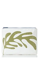 Aloha Collection Medium Water Resistant Tyvek Zip Pouch in Olive at Nordstrom