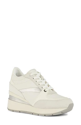 Geox Zosma Wedge Sneaker White at Nordstrom,