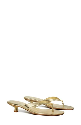 Tory Burch Capri Kitten Heel Sandal Gold at Nordstrom,