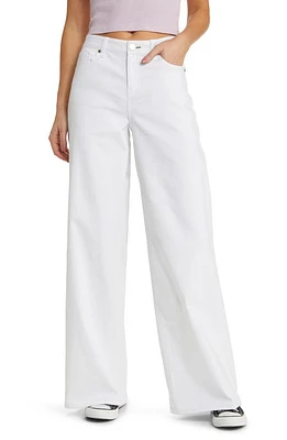 1822 Denim High Waist Wide Leg Jeans White at Nordstrom,