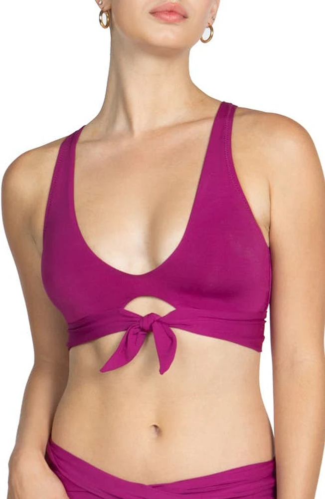 Robin Piccone Ava Knot Front Bikini Top at Nordstrom,