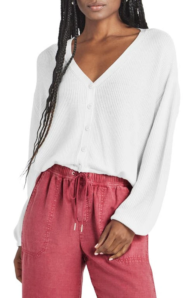 Splendid Bri Rib Blouson Sleeve Cardigan at Nordstrom,