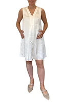 Emilia George Cecilia Maternity/Nursing Dress in Satin White at Nordstrom, Size Small