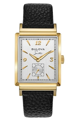 BULOVA Frank Sinatra My Way Leather Strap Watch