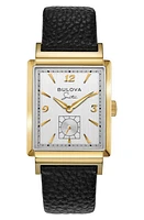 BULOVA Frank Sinatra My Way Leather Strap Watch