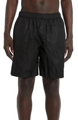 Moncler Reflective Logo Nylon Swim Trunks Black at Nordstrom,