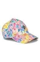 Kurt Geiger London Floral Print Baseball Cap in Blue Multi at Nordstrom