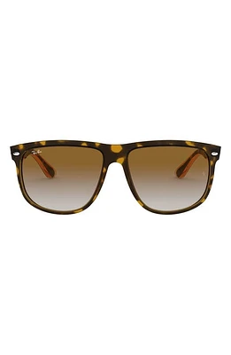 Ray-Ban 'Boyfriend Flat Top Frame' 56mm Sunglasses in Tort Grad at Nordstrom