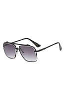 Fifth & Ninth Memphis 62mm Aviator Sunglasses in Black/Black at Nordstrom