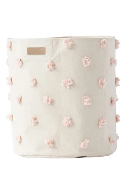 Pehr Pompom Canvas Hamper in Blush at Nordstrom