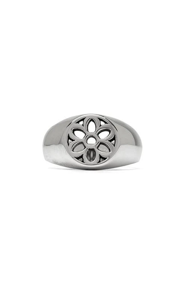 Good Art Hlywd Men's Rosette Signet Ring Silver at Nordstrom,