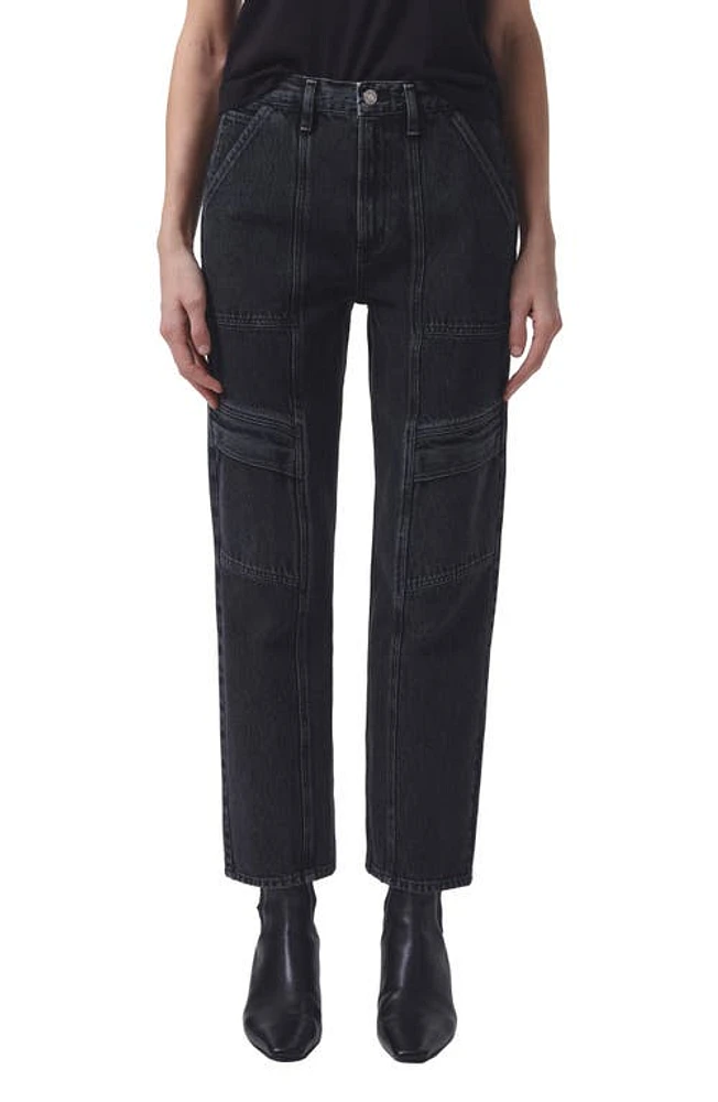 AGOLDE Cooper Relaxed Cargo Organic Cotton Jeans Panther at Nordstrom,