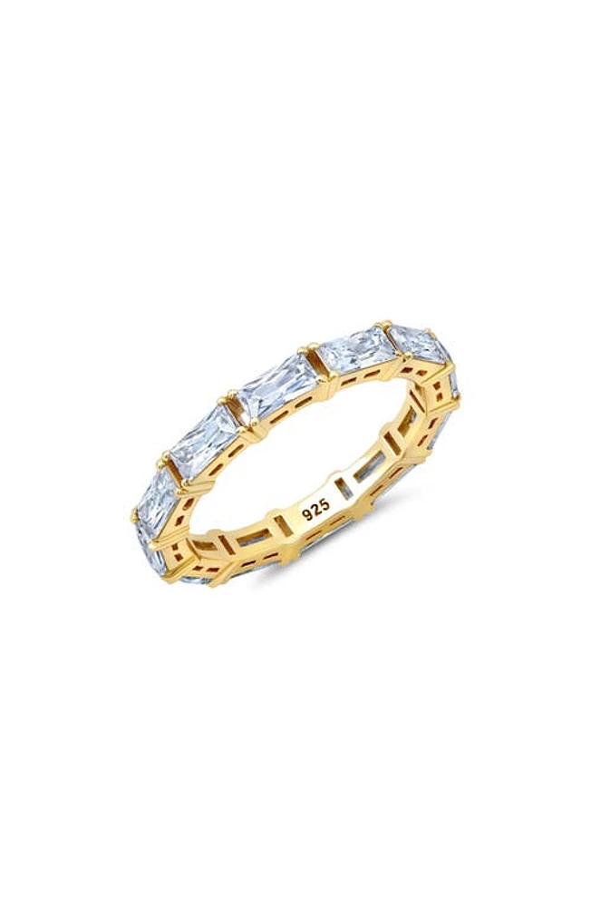 Crislu Baguette Cut Cubic Zirconia Eternity Ring in Gold at Nordstrom, Size 6