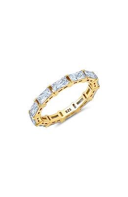 Crislu Baguette Cut Cubic Zirconia Eternity Ring in Gold at Nordstrom, Size 6