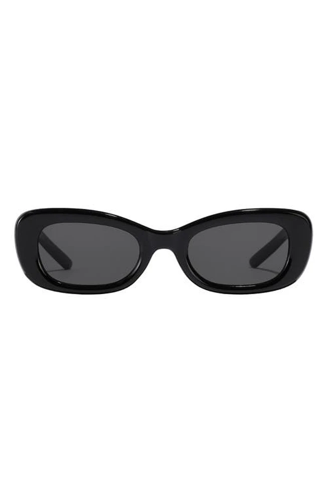 Fifth & Ninth Anya 51mm Rectangle Polarized Sunglasses in Black/ at Nordstrom