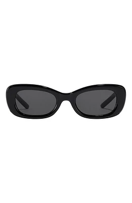 Fifth & Ninth Anya 51mm Rectangle Polarized Sunglasses in Black/ at Nordstrom