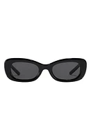 Fifth & Ninth Anya 51mm Rectangle Polarized Sunglasses in Black/ at Nordstrom