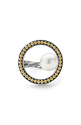 LAGOS Pearl Circle Ring in Silver Gold Pearl at Nordstrom