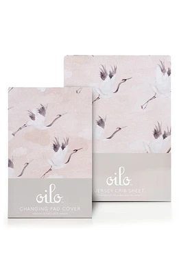 Oilo Changing Pad Cover & Fitted Crib Sheet Set in Pink at Nordstrom