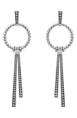 LAGOS Signature Caviar Bead & Circle Drop Earrings in Silver at Nordstrom