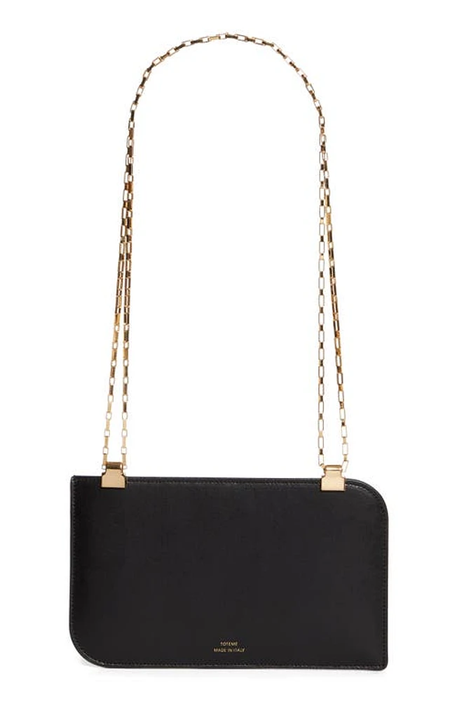 TOTEME Chain Leather Crossbody Pouch in Black at Nordstrom