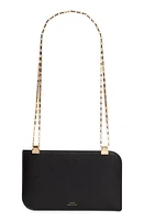 TOTEME Chain Leather Crossbody Pouch in Black at Nordstrom