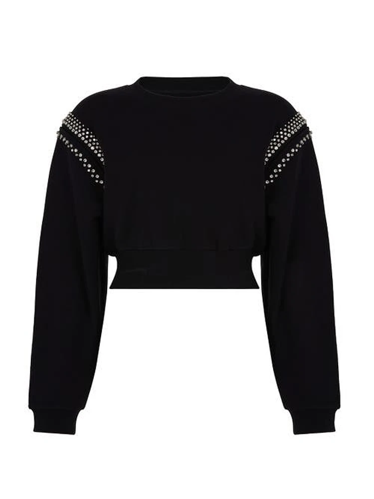 Nocturne Crop Sweatshirt in Black at Nordstrom