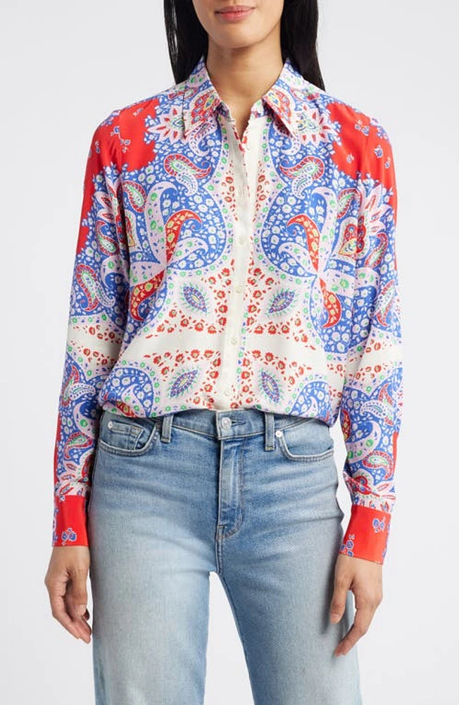 Boden Sienna Print Button-Up Shirt Rubicondo, Ornate Paisley at Nordstrom,