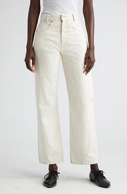 BITE Studios Curved Organic Cotton & Linen Jeans Summer Cream at Nordstrom,