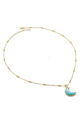 Monica Vinader Crescent Moon Pendant Necklace in 18Ct Gold Vermeil at Nordstrom