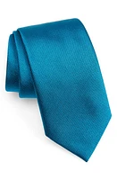 ZEGNA TIES Micro Chevron Silk Tie in Teal at Nordstrom