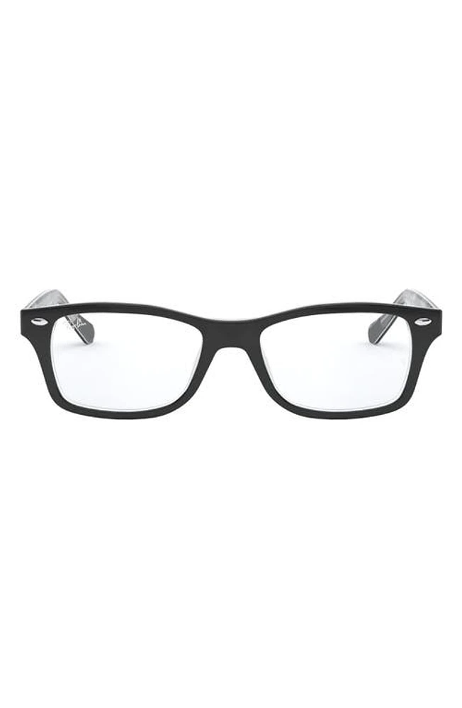 Ray-Ban Kids' 46mm Rectangular Optical Glasses in Grey at Nordstrom