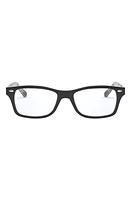 Ray-Ban Kids' 46mm Rectangular Optical Glasses in Grey at Nordstrom