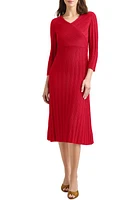 Misook Textural Stripe Midi Sweater Dress at Nordstrom,