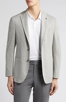 Jack Victor Hartford Knit Wool & Silk Blend Mélange Sport Coat Light Grey at Nordstrom,