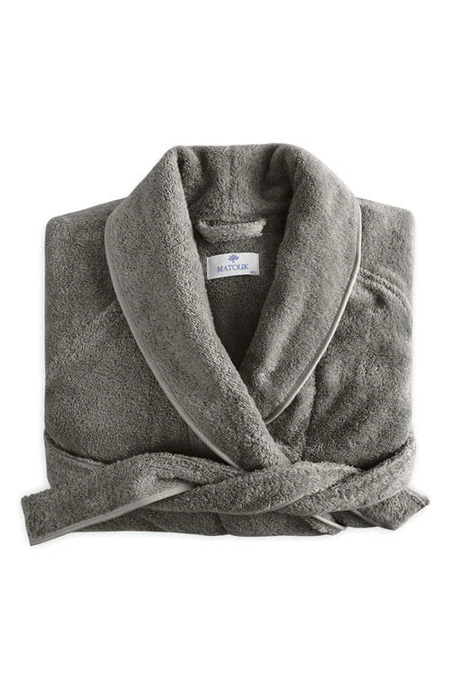 Matouk Cairo Terry Robe in Smoke Gray/Smoke Gray at Nordstrom