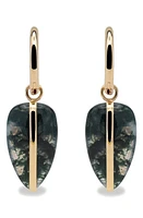 BY PARIAH Pebble Drop Hoop Earrings in Green at Nordstrom