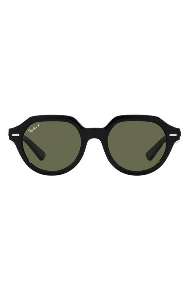 Ray-Ban Gina 53mm Polarized Square Sunglasses in Black at Nordstrom