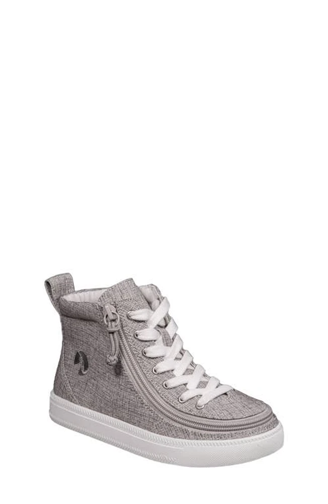 BILLY Footwear Zip Around High Top Sneaker Grey Jersey at Nordstrom, M