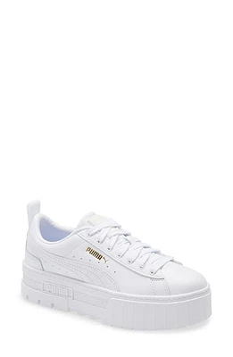 Puma Mayze Classic Platform Sneaker White at Nordstrom,